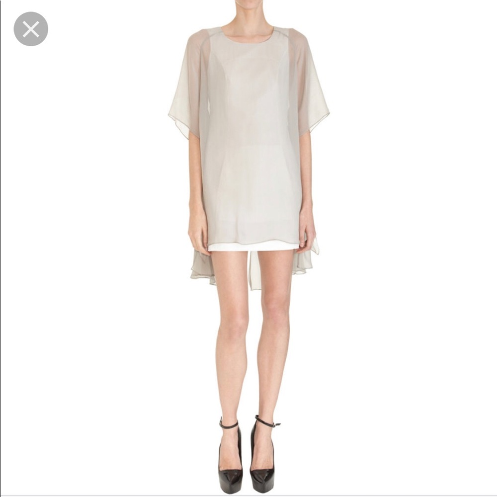 Theyskens Theory sheer layered mini dress